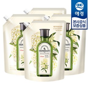 허브마리 섬유유연제 버베나 힐 퓨어, 4개, 1.6L