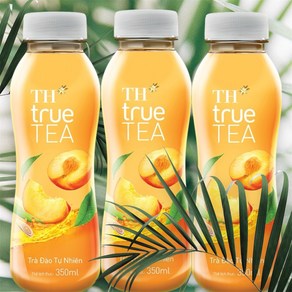 TH TRUE TEA 베트남 음료 주스  베트남 복숭아 티  복숭아 TH TRUE TEA, 6개, 350ml