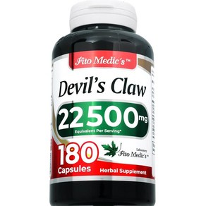 FITO MEDIC'S Lab  Devils Claw 180 캡슐 22500mg 허브 보충제 악마의 발톱 하파고피토 초고 흡수., 1개, 180정