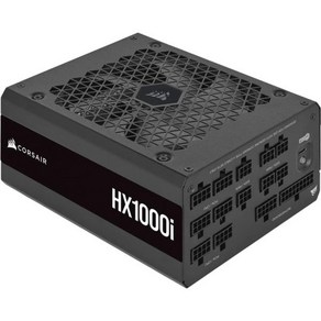 Cosai코르세어 HX1000i HXi 시리즈 80플러스 플래티넘 완전 모듈식 초저소음 ATX 디지털 전원 공급 장치트리플 EPS12V 커넥터 140mm 유체 다이내믹 베어, 1000 Watt_HXi  Powe Supply, 1개