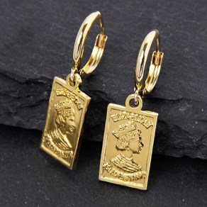 주리에떼 여성용 14K 18K 원터치 링+ gold-plated 펜던트 엘리자베스바 귀걸이