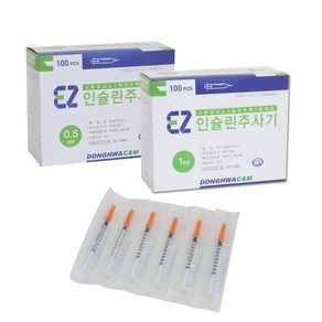 EZ 인슐린 주사기 (동화) 1박스, 1개, 1cc (29G)