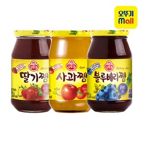 딸기쨈 500g+사과쨈 500g+블루베리쨈 500g, 1개, 500g