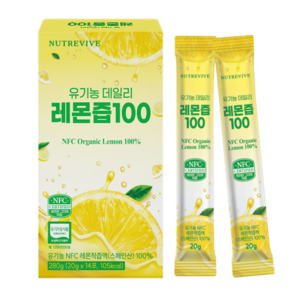 Bix 7.5 껍질째 착즙 진한 레몬수 유기농 데일리 레몬즙 100% 스페인산 NFC 280g, 20g, 42개