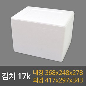 택배용 식품용 스티로폼박스 묶음판매, 김치17k(6ea), 1개