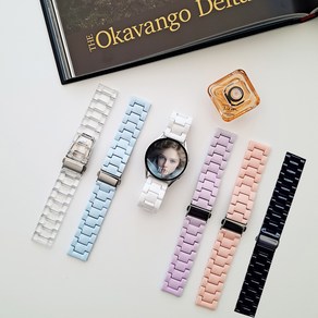 갤럭시워치 샤이닝 여사친 아크릴 스트랩 7 6 5 4 액티브2 프로 클래식 호환, 20mm, 핑크, 1개