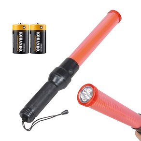 5구 LED 후레쉬 경광봉 41cm 신호봉 안전봉 비상시 교통사고시 공사현장 코란도 건전지 D형 포함, 1개