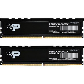 패트리어트 시그니처 프리미엄 DDR5 RAM 16GB2X8GB 4800MHz CL40 UDIMM WHS 데스크톱 메모리 키트 PSP516G4800KH1, 16GB (2 x 8GB) 4800MT/s DDR5 K, 1개