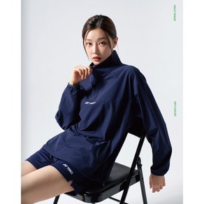 요넥스 바람막이 2023FW 233JJ002U NAVY 남여공용 오버핏 하프집업 바람막이 자켓 점퍼 오남스포츠