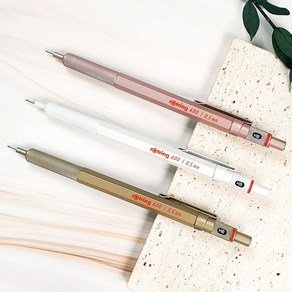 로트링 rotring 600 샤프 메탈바디 골드 화이트 로즈골드