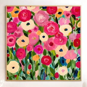 [인메이블] 꽃 그림 액자 14종 일러스트 포스터 거실 인테리어 대형 캔버스액자, 11.Seendipity, 캔버스 액자