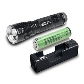 블랙울프 LC-858 미니줌세트 L2 CREE LED 캠핑등 (랜턴+18650 충전배터리+충전거치대)