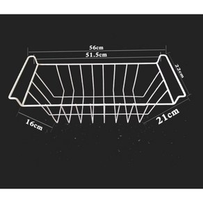 정리 수납 보관 행거 냉동고 바구니 아이스크림 식품, 56cmx22cmx20cm, 1개