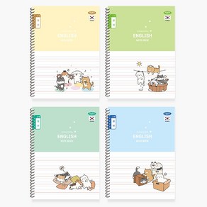 [펜피아] 1000 초등 스프링 영어노트 3-6학년 좁은칸 디자인랜덤