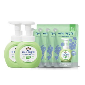 [라이온코리아] 아이깨끗해 용기 250ml 2개+리필 200ml 4개