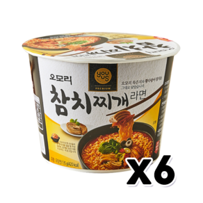 오모리 참치찌개라면 큰컵 135g x 6개