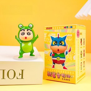 정품 짱구 피규어 자동차 차량 장식 인테리어 소품 책상, 1개, 05 개구리 짱구