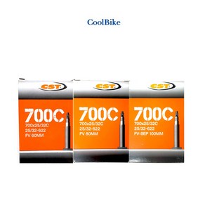 700c 프레스타 CST 700 x 25-32c 자전거튜브 밸브길이60 80 100mm, CST프레스타 700x25~32 60mm, 1개