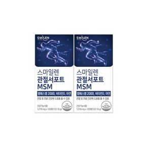 스마일렌 관절서포트 MSM 엠에스엠 2통 4개월분, 2개, 120정