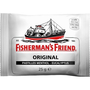 Fishemans Fiend 피셔맨스 프렌드 로젠지 오리지널 멘솔 앤 유칼립투스 환절기사탕 목캔디 25g 24팩, 24개