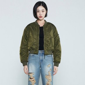 버커루 BC 봄 가을 30% 여성 나일론 MA-1 크롭 항공점퍼