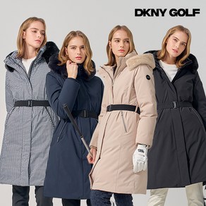 [DKNY GOLF] 인퀄팅 덕다운 롱패딩 자켓 여성 택1