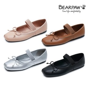 베어파우(BEARPAW) ODETTE 리본 밴드 메리제인 플랫슈즈 K2815QA-W 4종