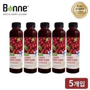 [본네] 핀란드 링곤베리 퓨레 주스 460g x 5개입, 5개, 100ml