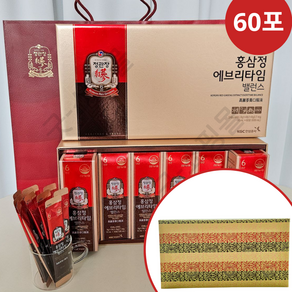 정관장 홍삼정 에브리타임 밸런스 선물포장 쇼핑백포함 명절 설날 선물, 10ml, 60개