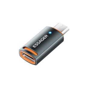 Essage USB 3.0 5A A타입 to C타입 라이트닝/8핀 마이크로 5핀 OTG 변환 젠더, 2개, Mico-C