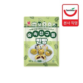 [세미원푸드] 숲속친구들 찐빵 500g (25g x 20개입), 1개