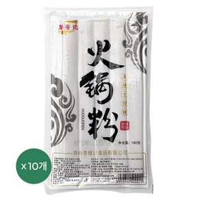 오너트리 훠궈면 납작 분모자 1.5cm 180g 마라 훠궈 떡볶이 당면 마라탕 재료, 10개