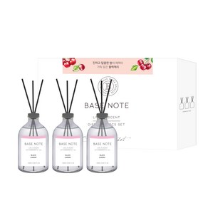 베이스노트 디퓨저 3종 선물세트 120ml 3개, 블랙체리