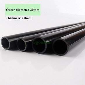 O D 20 75mm 블랙 UPVC 파이프 수족관 어항 PVC 튜브 정원 관개 급수 피팅 49 50cm 길이 1, Oute dia 20mm, 1pc, 1개