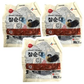 CJ 이츠웰 찰순대 슬라이스 1KG, 3개