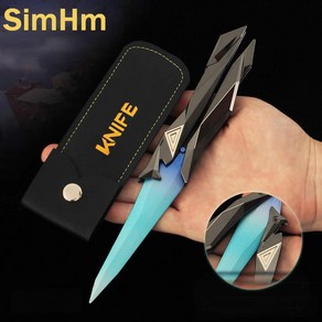 SimHm 발로란트 싱귤레이터 버터플라이 나이프 게임스킨 나비칼 카람빗 무기 스킨 발리송 Valoant Buttefly Knife, 검정 파란 Black Blue, 1개