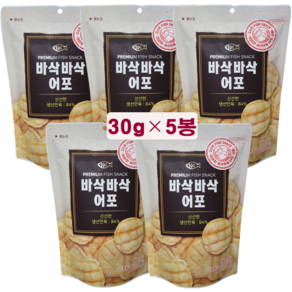 국내생산 간식 안주 바삭바삭어포 30g, 5개