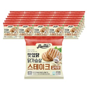 [랭킹닭컴] 맛있닭 닭가슴살 스테이크 갈릭 100gX30팩(3kg), 단품, 30개, 100g