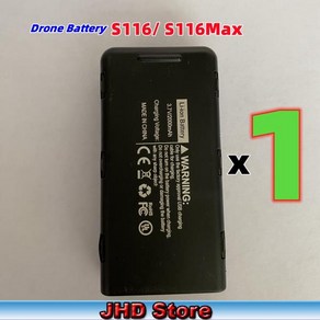 JHD 드론 배터리 S116 맥스 3.7V 2000MAh S116Max 교체용 액세서리 도매, 08 S116 Black 1Battey, 1개