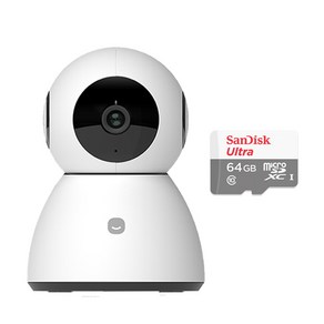 헤이홈 IoT 스마트 홈카메라 Po 플러스 AI 모션추적 가정용 CCTV, 홈카메라 Po플러스+SD카드64GB, 1개