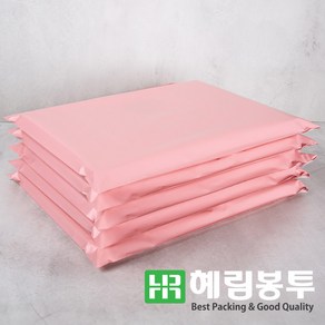 이중지택배봉투(연핑크) 쇼핑몰택배봉투 택배비닐 의류봉투, 100장, 20 x 30 + 4