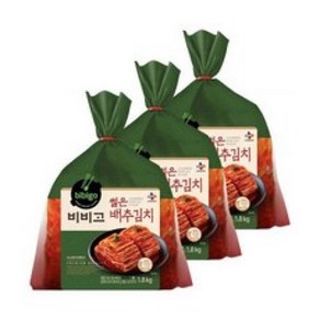 비비고 썰은 배추김치, 1.8kg, 3개