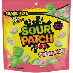 SOUR PATCH KIDS Watemelon Soft & Chewy Candy Shae Siz SOUR PATCH KIDS 수박 부드럽고 쫄깃한 캔디 쉐어 사이즈 12온, 1, 1개, 340g