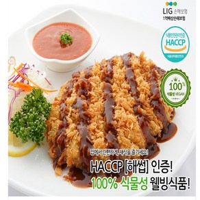 윤스테이 콩쌀까스 480G/1.6kg 콩고기 러빙헛 콩단백 비건 식물성 사찰 요리햄 대체 대체육 고기 스테이크 베지 비건 음식 푸드 채식 저칼로리 음식 채식주의 다이어트 비건돈까스, 6개, 80g