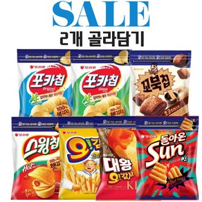 오리온 포카칩 266g + 꼬북칩 296g + 오감자 202g + 스윙칩 244g 1+1(총2개) 대용량 지퍼백, 스윙칩 볶음고추장맛210g 1개, 스윙칩 볶음고추장맛210g 1개, 2개