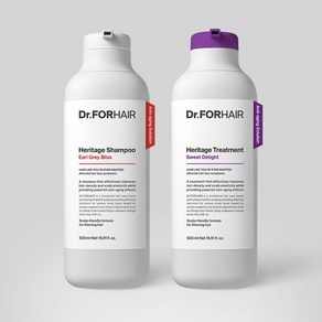 [닥터포헤어] 최신상 헤리티지 샴푸 500ml + 헤리티지 트리트먼트 500ml, 샴푸 얼그레이 블리스, 트리트먼트 스위트 딜라이트, 1개