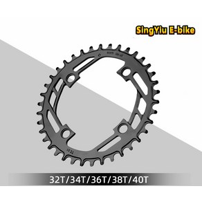 전기 자전거 BAFANG 중앙 모터 플레이트 104BCD 스틸 소재 PROWHEEL 32T34T36T38T40T 포지티브 및 치아, 01 BCD104, 02 38T, 01 빠른, 1개