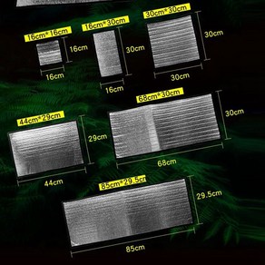 열반사단열재 파충류 난방 패드 매트 반사 필름 앵무새 청 병아리 단열 애완 동물 용품 7 크기 1 개, [02] 열반사단열재 16x30cm, 1개