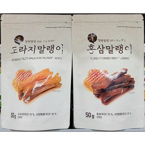 100% 국산 꿀 말랭이 (도라지 홍삼 / 2종 택1) 50g, 1개