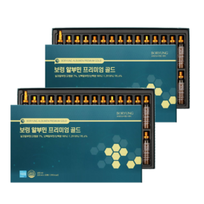 [1+1] 보령 알부민 프리미엄 골드 30병+30병 마시는 실크알부민, 600ml, 2개